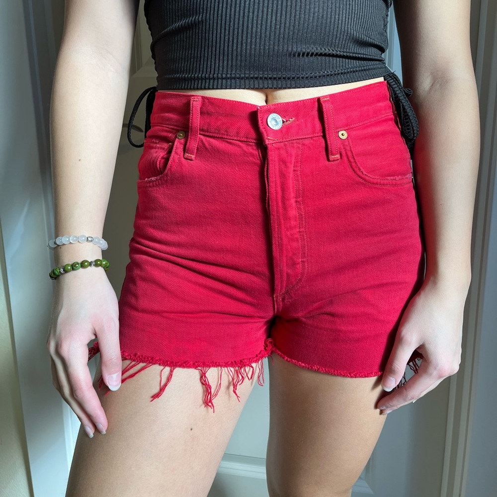 Citizens of humanity red Jean shorts